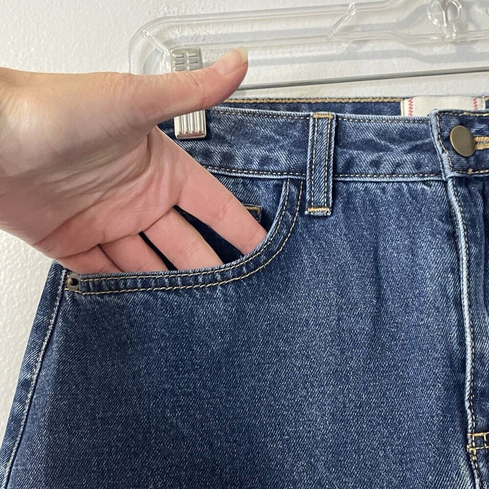 BDG Denim Skirt Size Small NEW Slit Raw Hem Jean Urban Outfitter Boho Casual - Picture 3 of 11